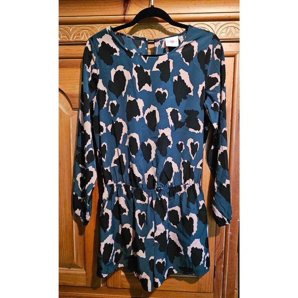 Buddy Love Green Cheetah Print Romper Size Medium